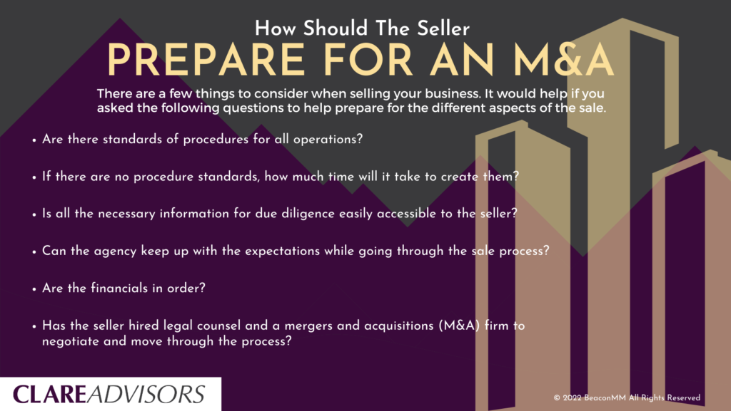 How Should The Seller Prepare for an M&A Infographic